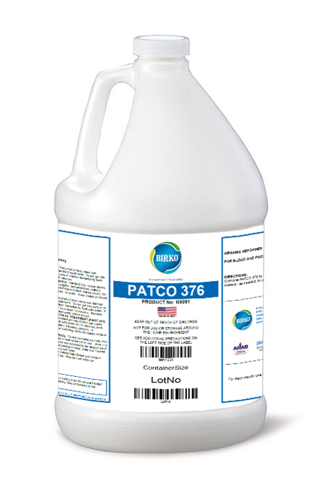Patco 376 is a 100% active non-silicone defoamer.